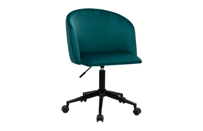 Bürostuhl in petrolblauem Samt VANITY
