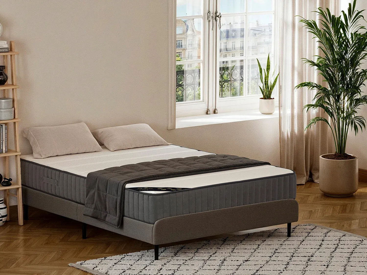 Vente-unique - 1 - 120x190 cm - Hybridmatratze - 7 Zonen - Atmungsaktiver Kaltschaum - Stärke 26 cm - AUDACE von PALACIO
