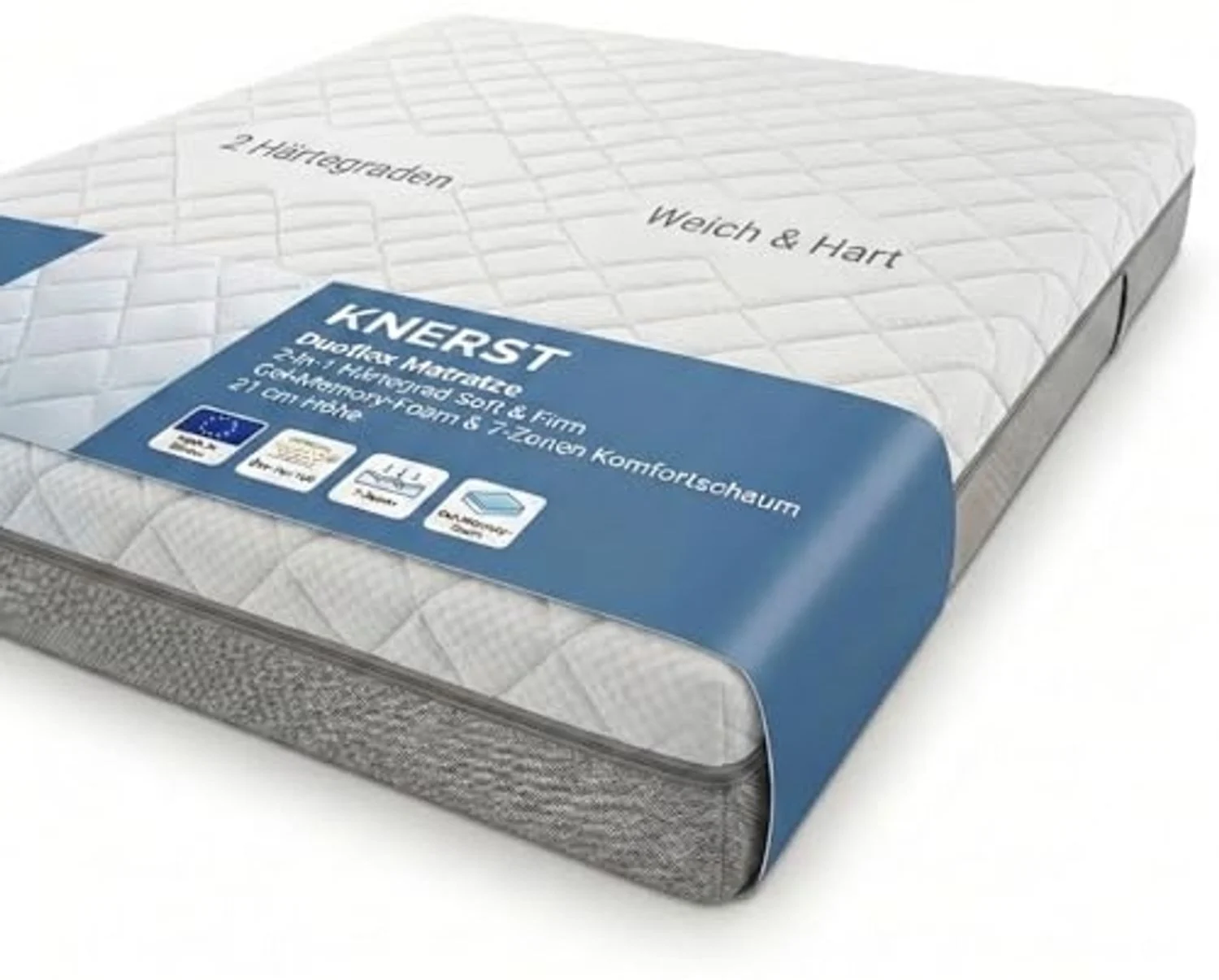 Hybridschaum-Matratze 7 Zonen Komfortschaum-Matratze mit Gel-Memory Foam in 2 Härtegrade, KNERST, Matratze 7 Zonen, 2 Härtegraden