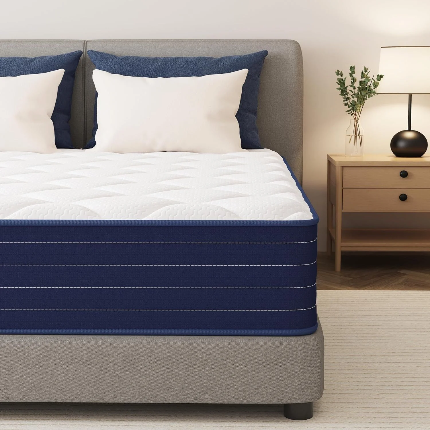 PurrJoys Matratze 180x200 H3 & H4 mit Oeko-TEX Zertifiziert, Höhe 25 cm 7 Zonen Taschenfederkernmatratze mit Memory Foam, Federkernmatratze mit weicher Oberfläche für Erwachsene
