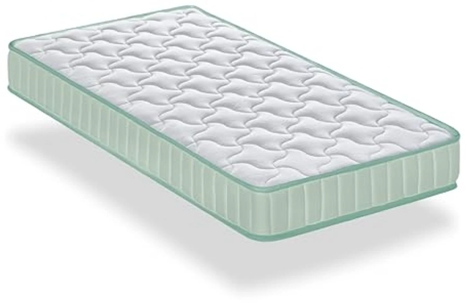 Dormio Atmungsaktive, milbendicht, antibakteriell. Kern aus reinem Eliocel Dichte. Größe 60x120 cm, Höhe 12 cm. Matratze für Kinderbett, Baumwolle, weiß, 60x120