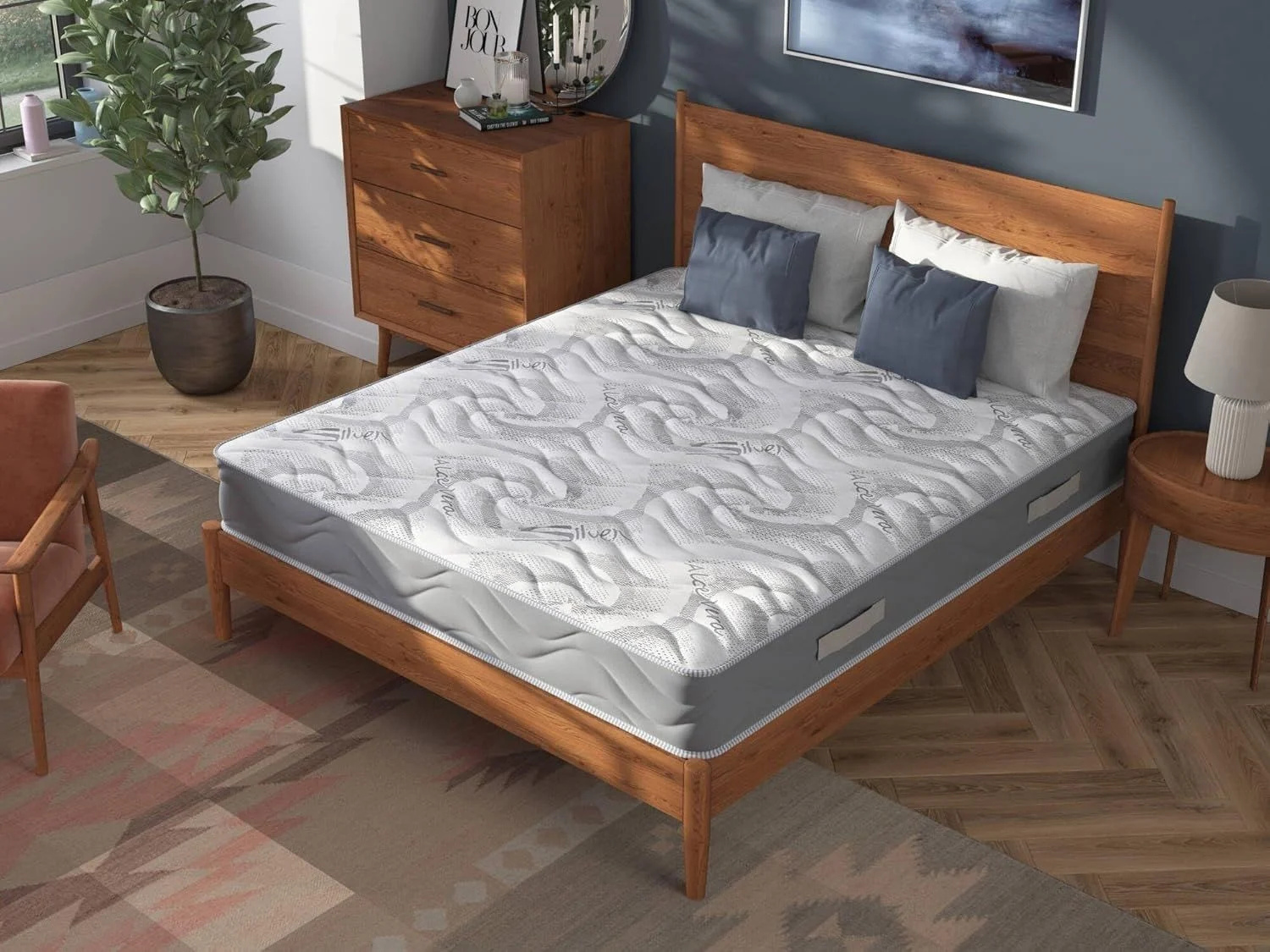 Talamo Italia - Ersa-Doppelmatratze, Trioform-Memory-Foam-Matratze, ergonomische Matratze, milbenhemmende und hypoallergene Matratze, 100% Made in Italy, 180 x 200 x 25 cm