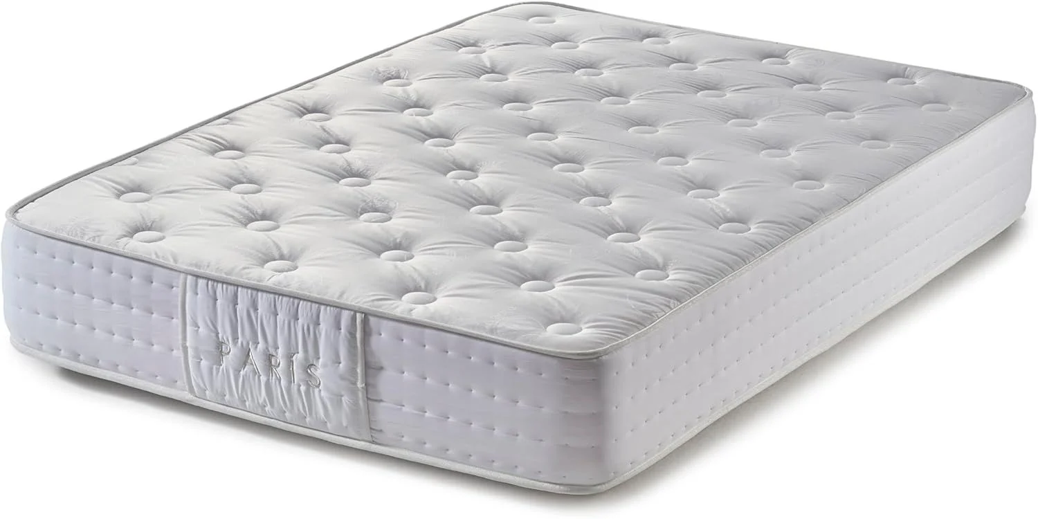 Imperial Komfort Schaumstoff Matratze Paris New 24, HR, Weiß, Blau, Beige, 180 x 105 x 24