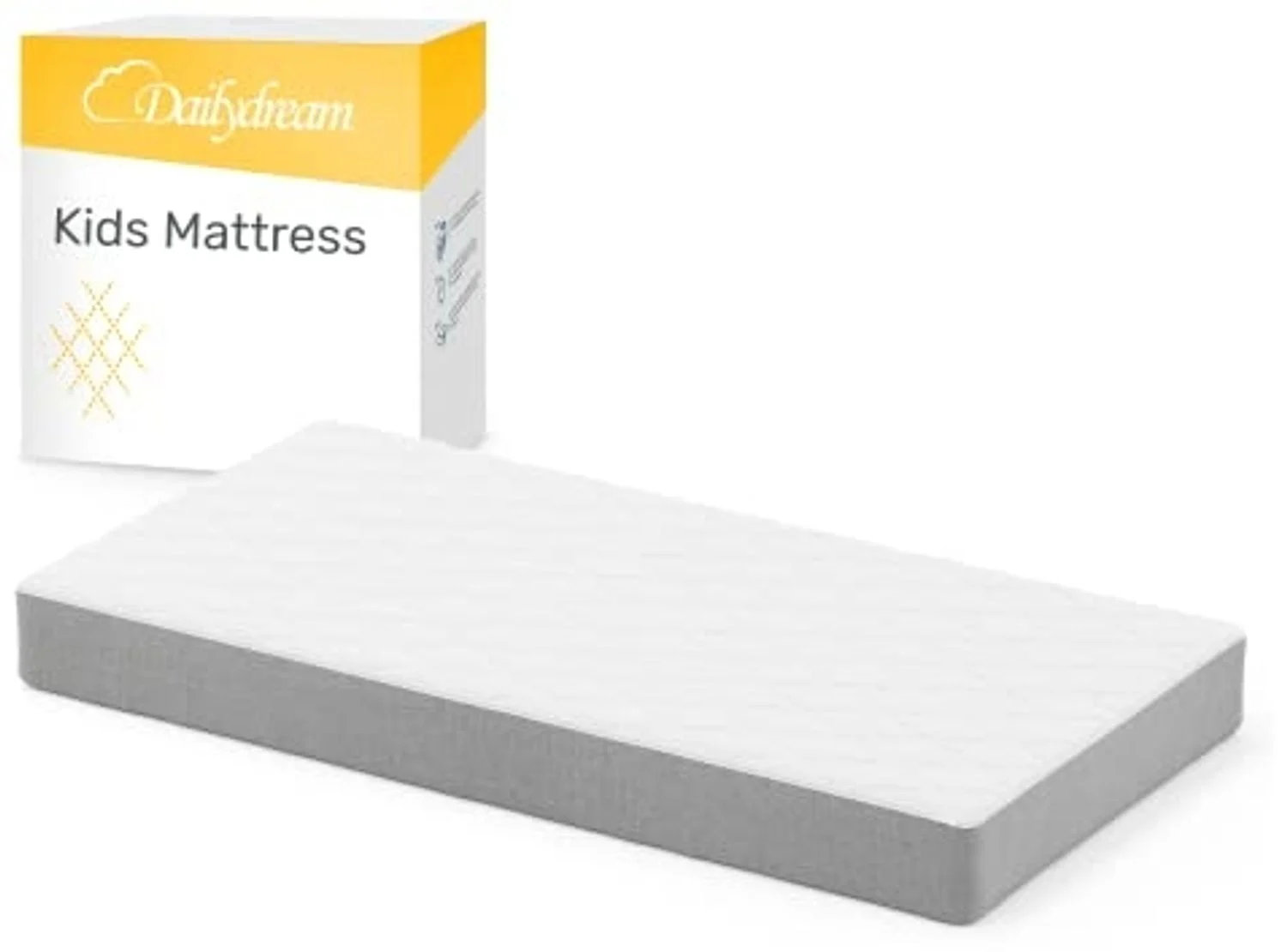 Dailydream Baby- und Kindermatratze Model 1 für 0-36 Monate alte Kinder und bis 25kg mit atmungsaktiven Matratzenkern, 70x140x10cm