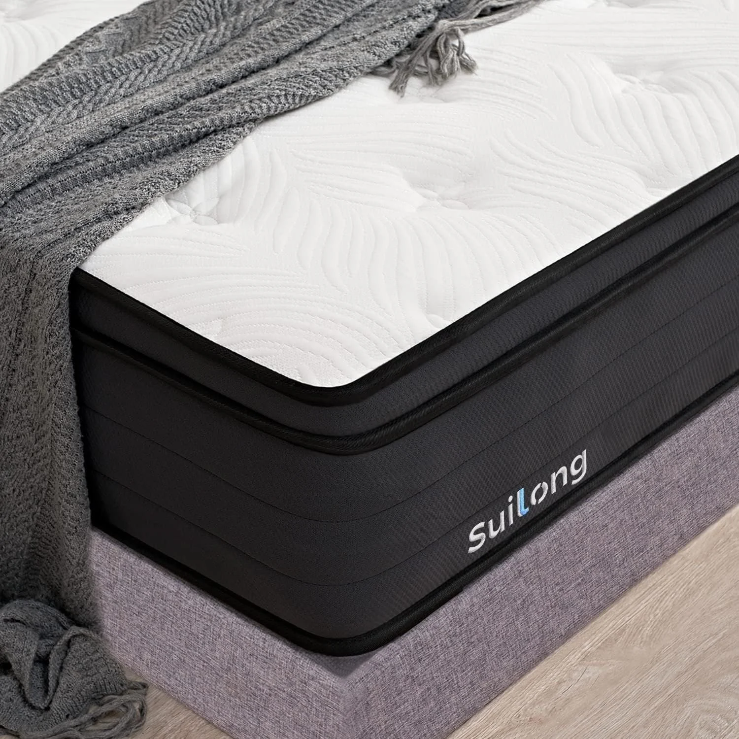 SuiLong Luxus-Premium-Matratze 100 x 200 x 30 cm Härte H3 H4, Produziert nach Deutschem Qualitätsstandard,1. 000er Tonnentaschenfederkernmatratze Rücken und Taillenschmerzen Lindern - 7-Zonen Ergonomie