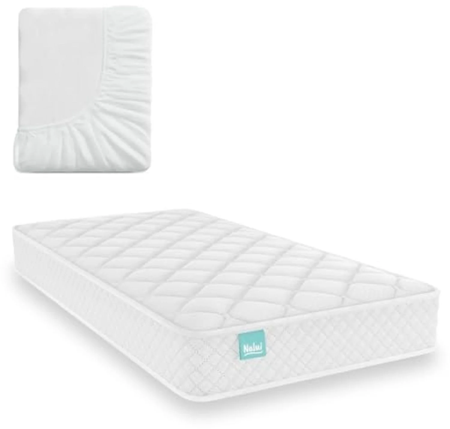 Nalui -Matratze für Kinderbett, 60x120 cm, mit Adapt Foam-Kern, weich, atmungsaktiv und gepolstert, elastisch, hypoallergen, Oeko-Tex®-Zertifiziert, Höhe ± 12 cm
