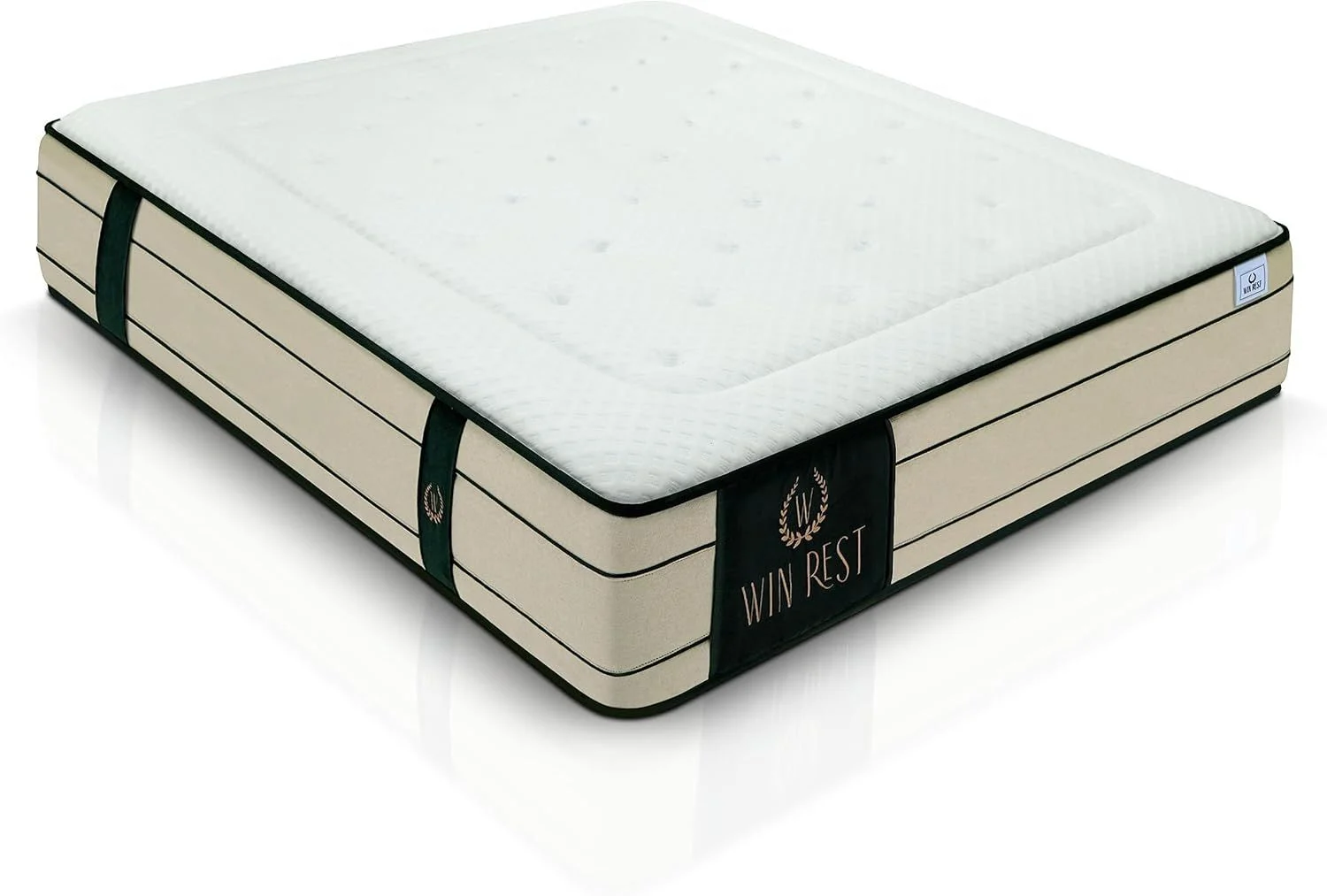 W WIN REST Matratze mit Federbox und Schaumstoff, mittelfest, Imperium, wendbar, 120x190 cm, Doppelbett