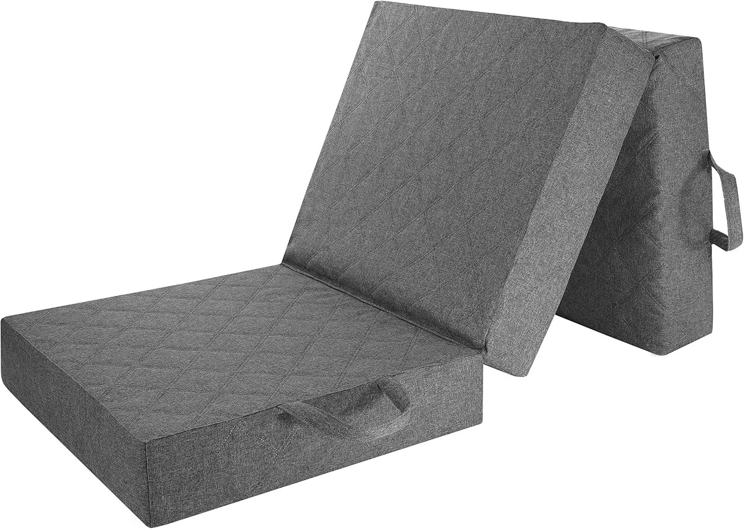 Pillows24 Klappmatratze Grau 195 x 80 x 10, Gästebett klappbar aus Foam, Faltmatratze für Erwachsene auch als Reisebett oder Gästematratze verwendbar, nach ÖKO TEX Standard