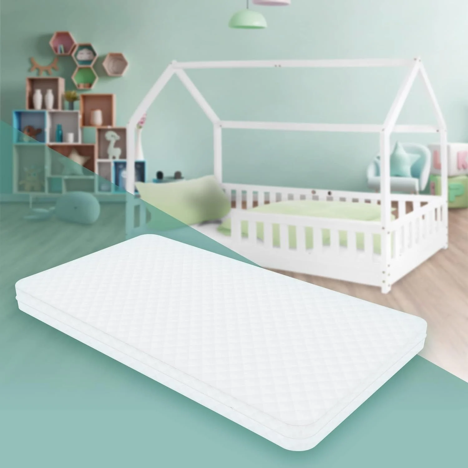 Kaltschaummatratze Kaltschaummatratze mit Reißverschluss und waschbarem Bezug, ML-DESIGN, 10 cm hoch, Matratze 90 x 200 x 10 cm Weiß Schadstoffgeprüft für Kinderbett