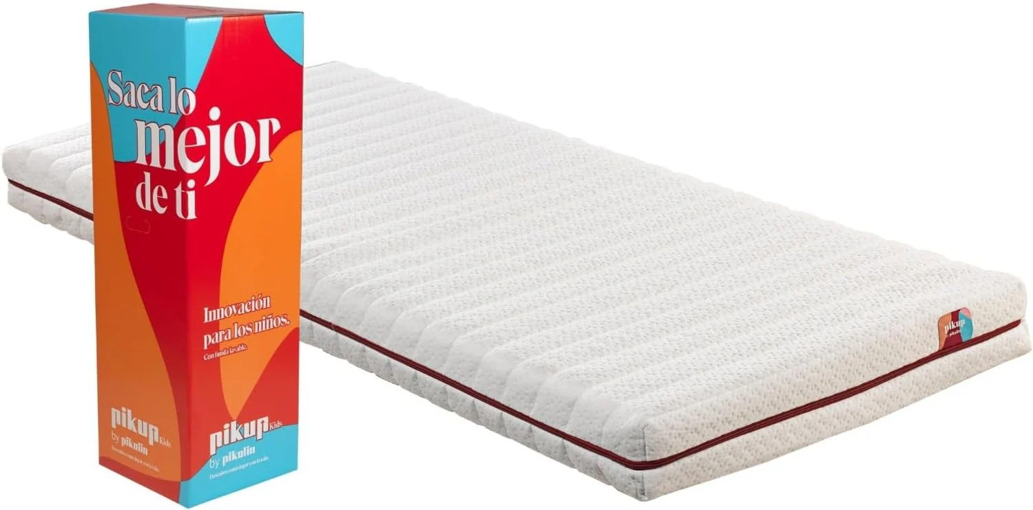 PIKOLIN - Matratze, 80x190 cm, Kinderbett, Etagenbett, Jugendmatratze, HR-Schaum, extra Komfort, waschbarer Bezug, hohe Atmungsaktivität, Pikup Kids