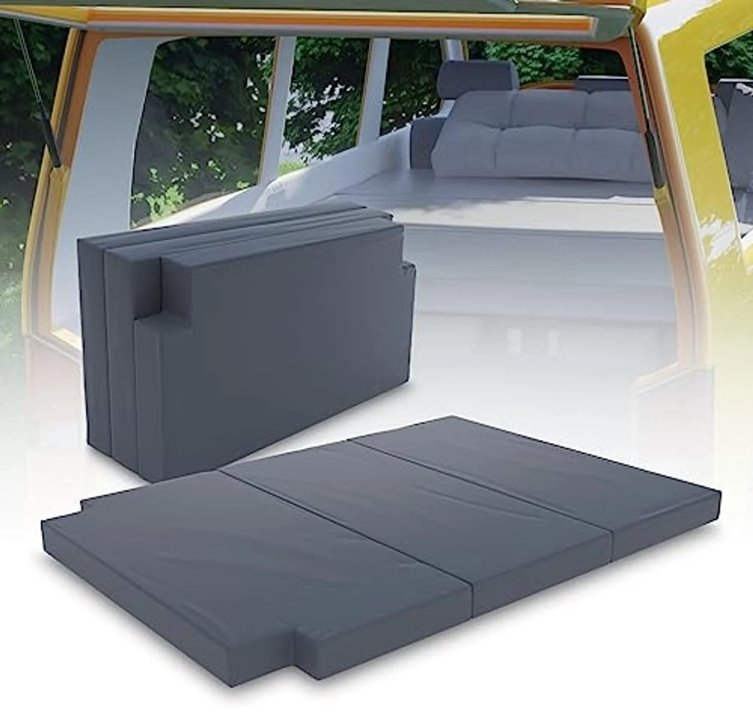 Kaltschaummatratze Autobett Schlafauflage VW, T4, T5, T6, Bus, Multivan, California Beach, KingMatratzen, 8 cm hoch