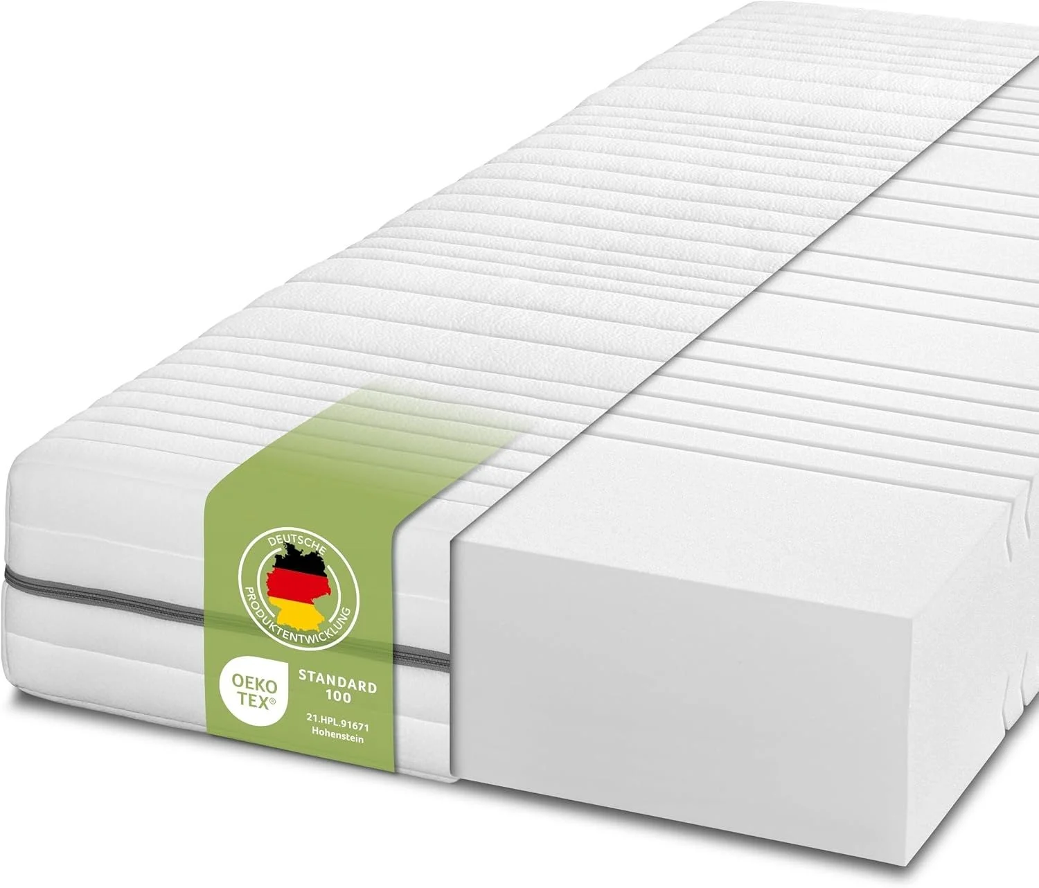 Kaltschaummatratze Silber, 7 Zonen Matratze 90x200 cm, 140x200 cm, Dreamstar, 24 cm hoch, H2/H3/H4, ergonomisch und atmungsaktiv, für jede Schlafposition