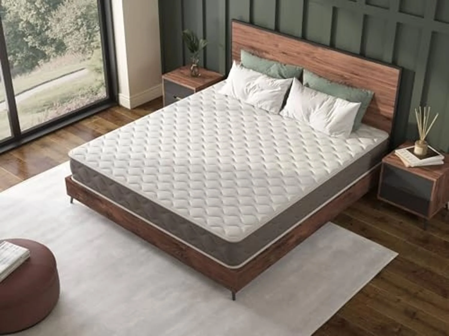 Talamo Italia - Amaltea-Doppelmatratze, Memory Foam-Matratze, ergonomische Matratze, milbenhemmende und hypoallergene Matratze, 100% Made in Italy, 140 x 200 x 21 cm