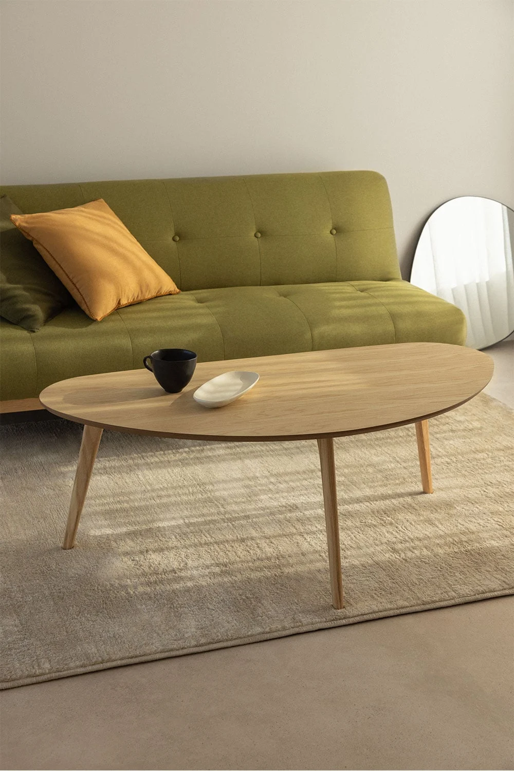Couchtisch aus MDF und Yavik-Eichenholz