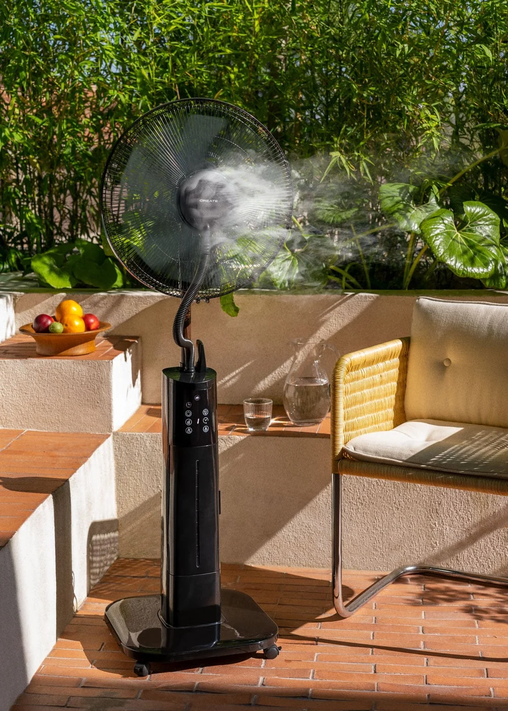 CREATE - AIR MIST PRO - Oszillierender Sprühnebel-Standventilator mit Fernbedienung