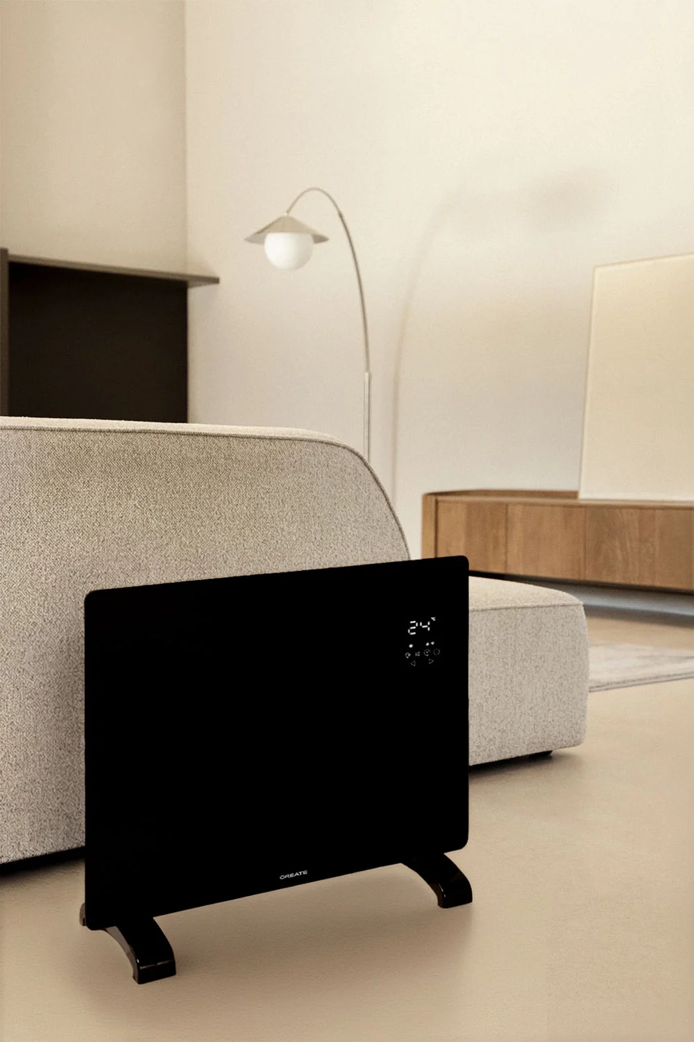 CREATE - WARM CRYSTAL 1500W - Elektrischer Glas-Konvektor mit WiFi