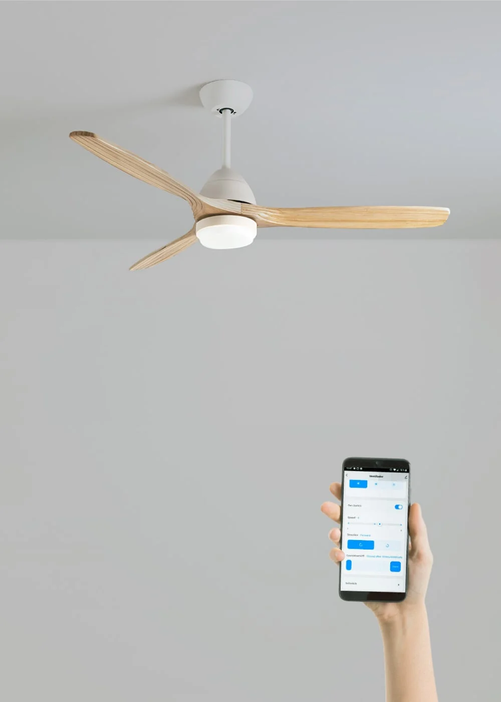 CREATE - WIND CUP - Leiser Deckenventilator 40W Ø132 cm 100% Holz