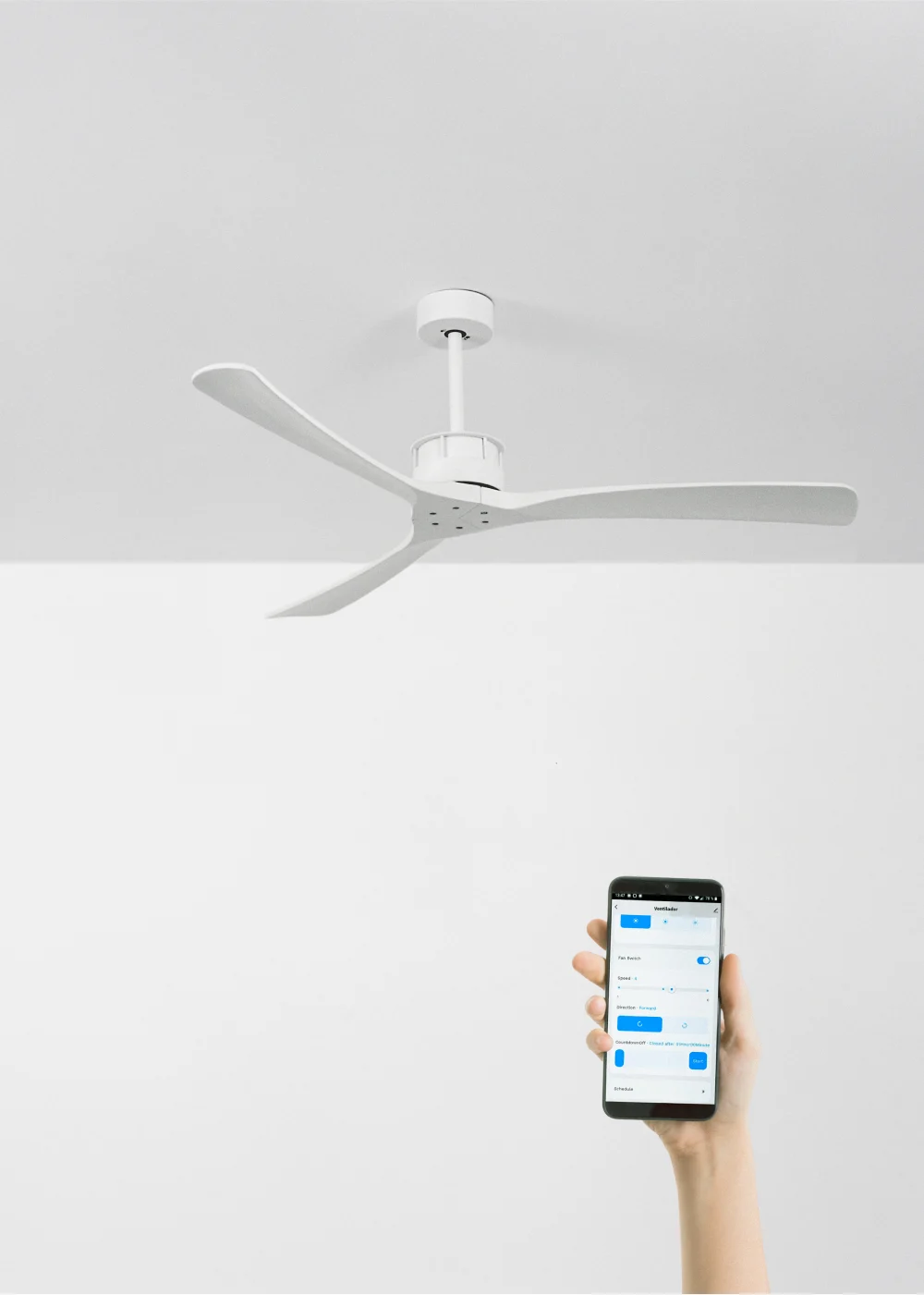 CREATE - WIND LARGE - Leiser XL Deckenventilator 40W Ø152 cm 100% Holz