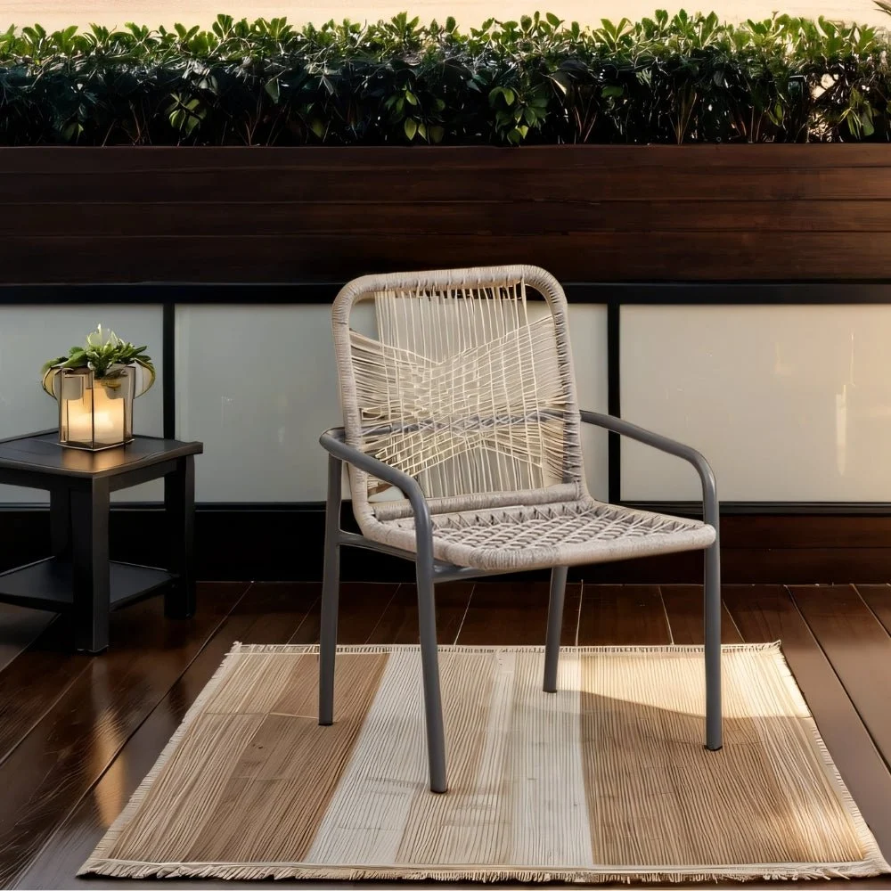 Gartenstuhl mit Armlehne Nika Sand