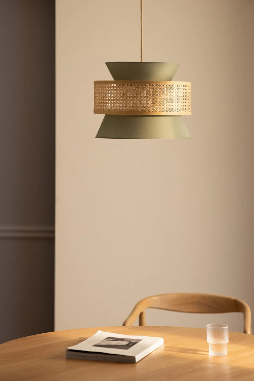 Hängende Deckenlampe aus Rattan Yereh