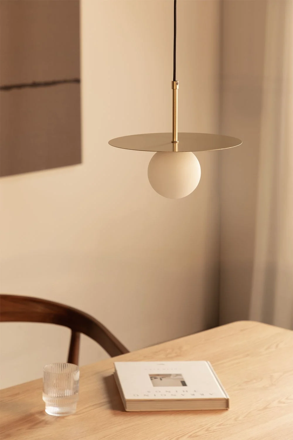 Hängende Deckenlampe mit Kristallkugel Jorien