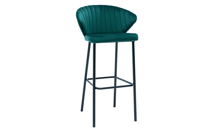 Design-Barhocker Samt Petrolblau 78 cm DALLY