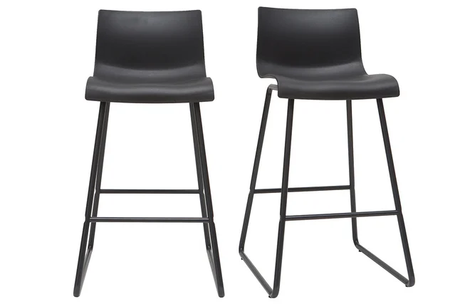 Design-Barhocker Schwarz 65cm (2er-Set) ONA