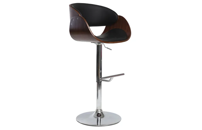 Design-Barhocker Schwarz und Holz DIOS