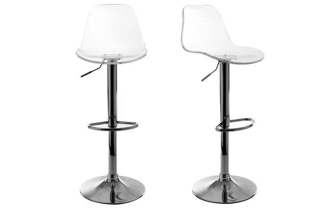 Design-Barhocker transparent 2er-Set GALILEO