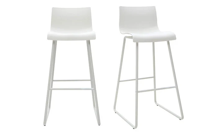Design-Barhocker Weiß 76 cm (2er-Set) ONA