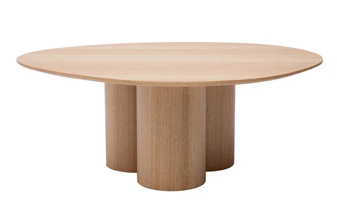 Design-Couchtisch aus hellem Holz B100 cm HOLLEN