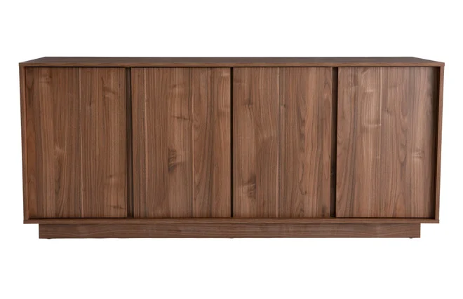 Design-Sideboard glänzend Walnussoptik L180 cm COMO