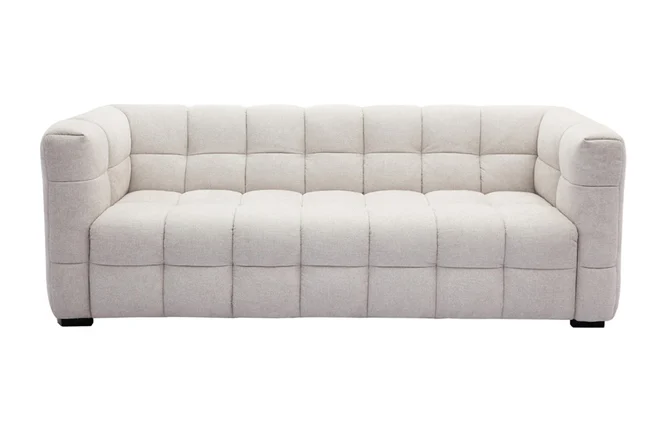 Design-Sofa mit beigem Stoff im Samtdesign 3-Sitzer CORTO