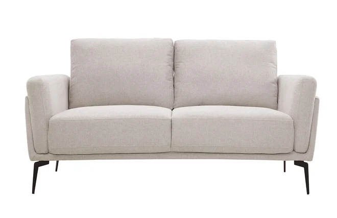 Design-Sofa mit Stoff im Samtdesign Beige 2-Sitzer MOSCO