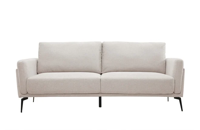 Design-Sofa mit Stoff im Samtdesign Beige 3-Sitzer MOSCO