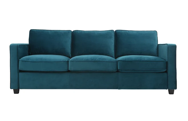Design-Sofa Samt Smaragdgrün 3-Sitzer BROOKLYN