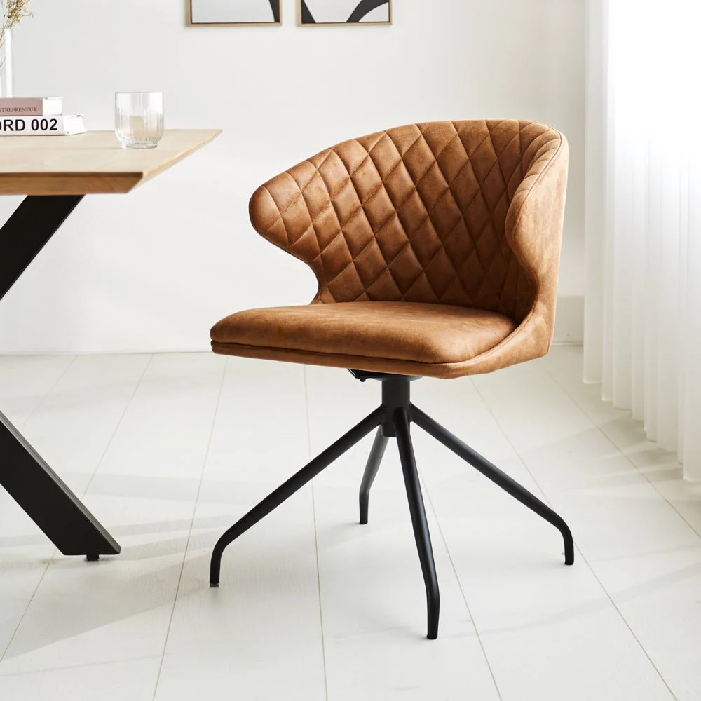 Drehbar Esszimmerstuhl Eloi Cognac