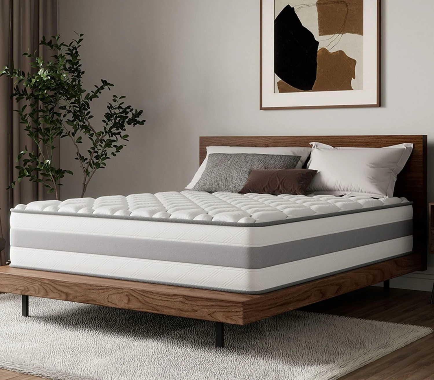 HOMAVO Matratze 90x200 cm 25cm Höhe 7-Zonen Taschenfederkernmatratze Orthopädische Federkernmatratze mit Memory-Schaum Schicht, Härtegrad H3 H4, Öko-Tex & CertiPUR-US Zertifiziert