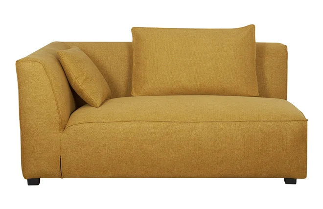 Eckmodul links für Sofa aus kumingelbem Stoff PLURIEL