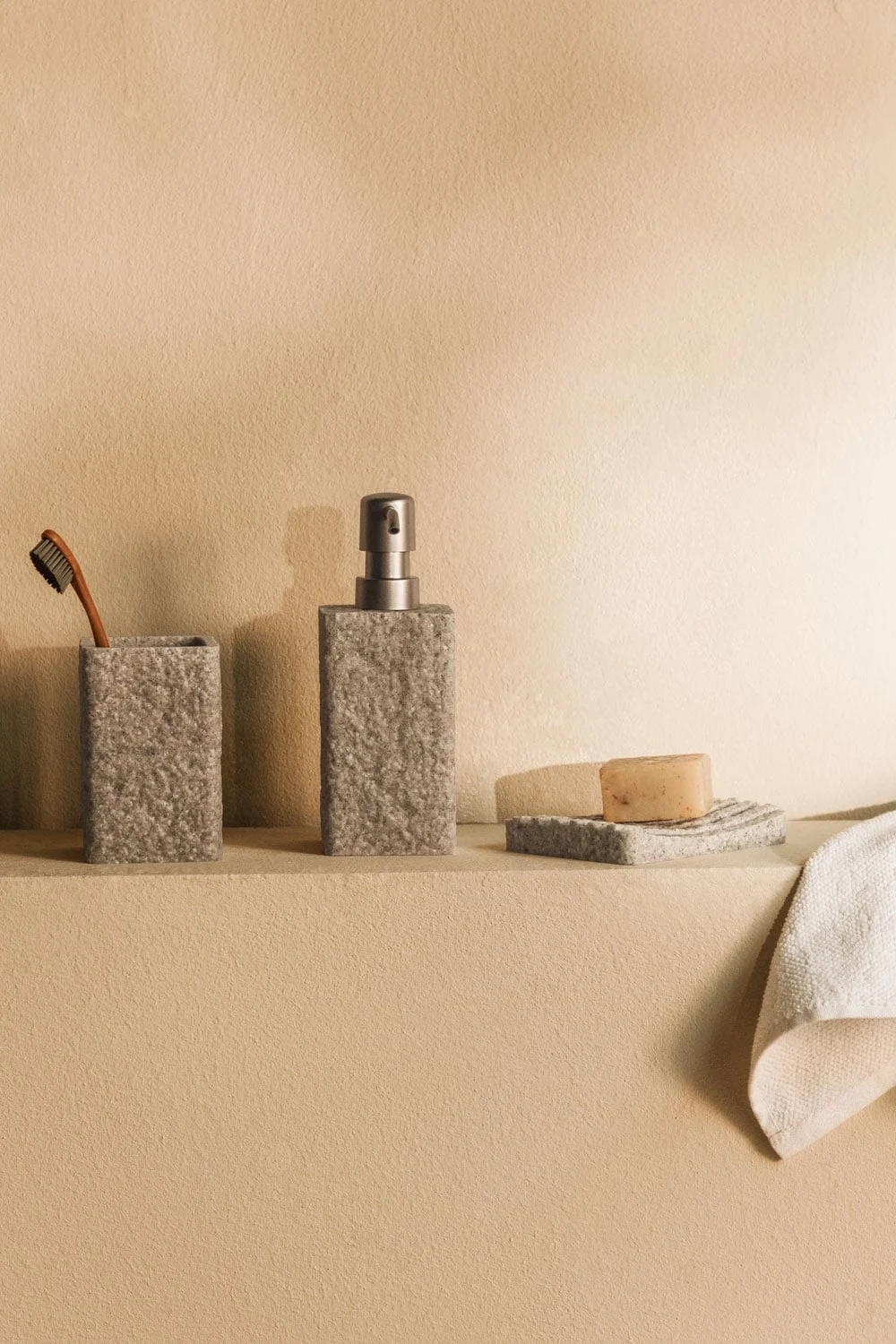 Badezimmer-Set aus Polyresin Espluy