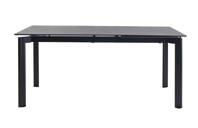Esstisch, ausziehbar, aus schwarzer Keramik und Metall L180-240 cm CARA