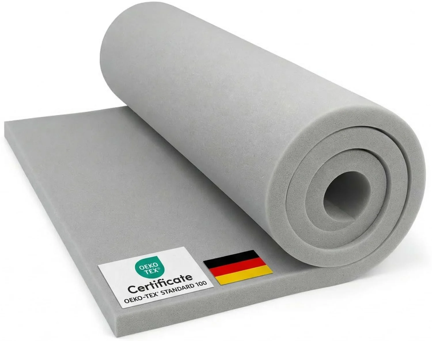 FORTIS POLSTER Schaumstoff RG25/44 60x200 cm, 11cm - Weiche Schaumstoffplatte - Schaumstoffmatte zum Sitzen, Liegen oder als Campingmatratze - Matratzen-Auflage - PU-Schaumstoff - Polsterschaum