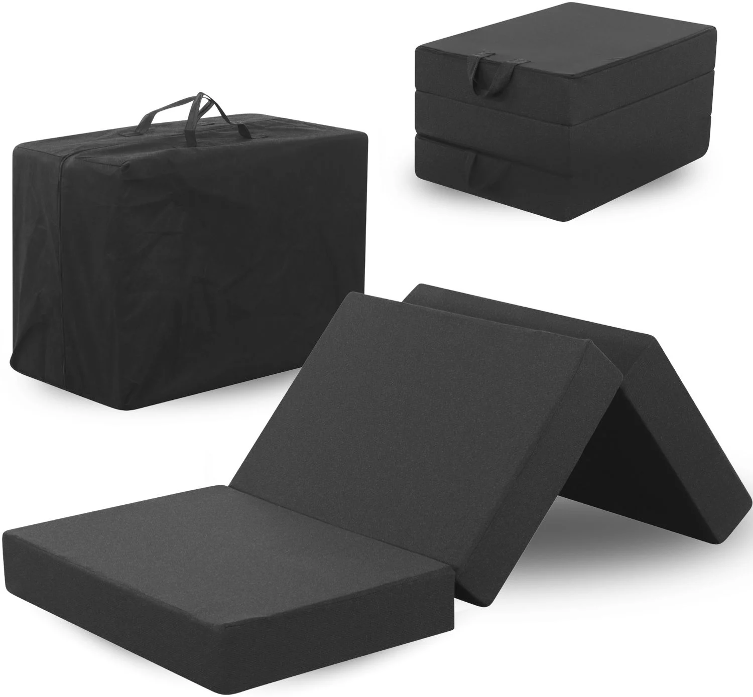 Arensberger Amalia Gästebett Klappmatratze 90x200 cm | 16 cm NANOCELL® Gelschaum | Faltmatratze mit Transporttasche für Gäste & Camping