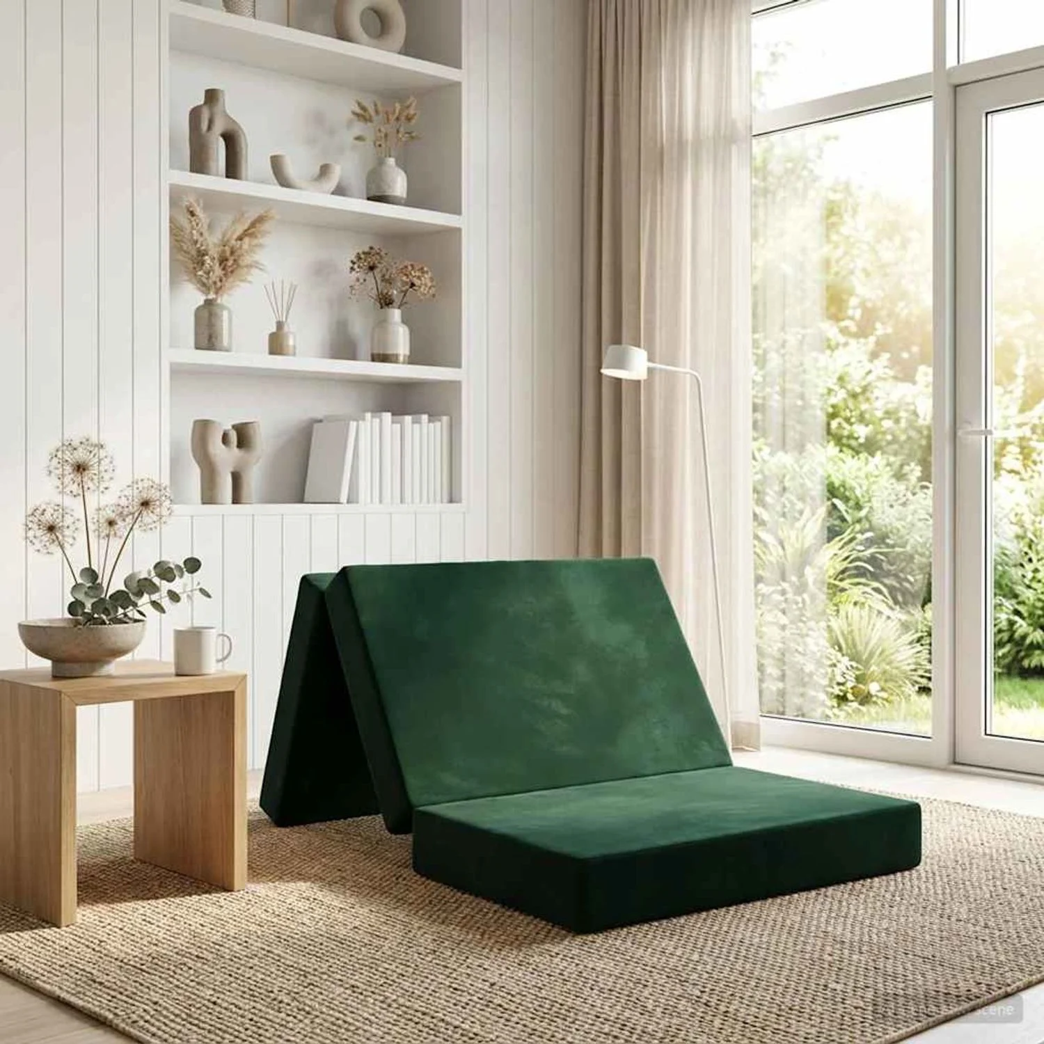vidaXL Klappsofa Bett 90 x 67 x 45 cm Dunkelgrün 900193