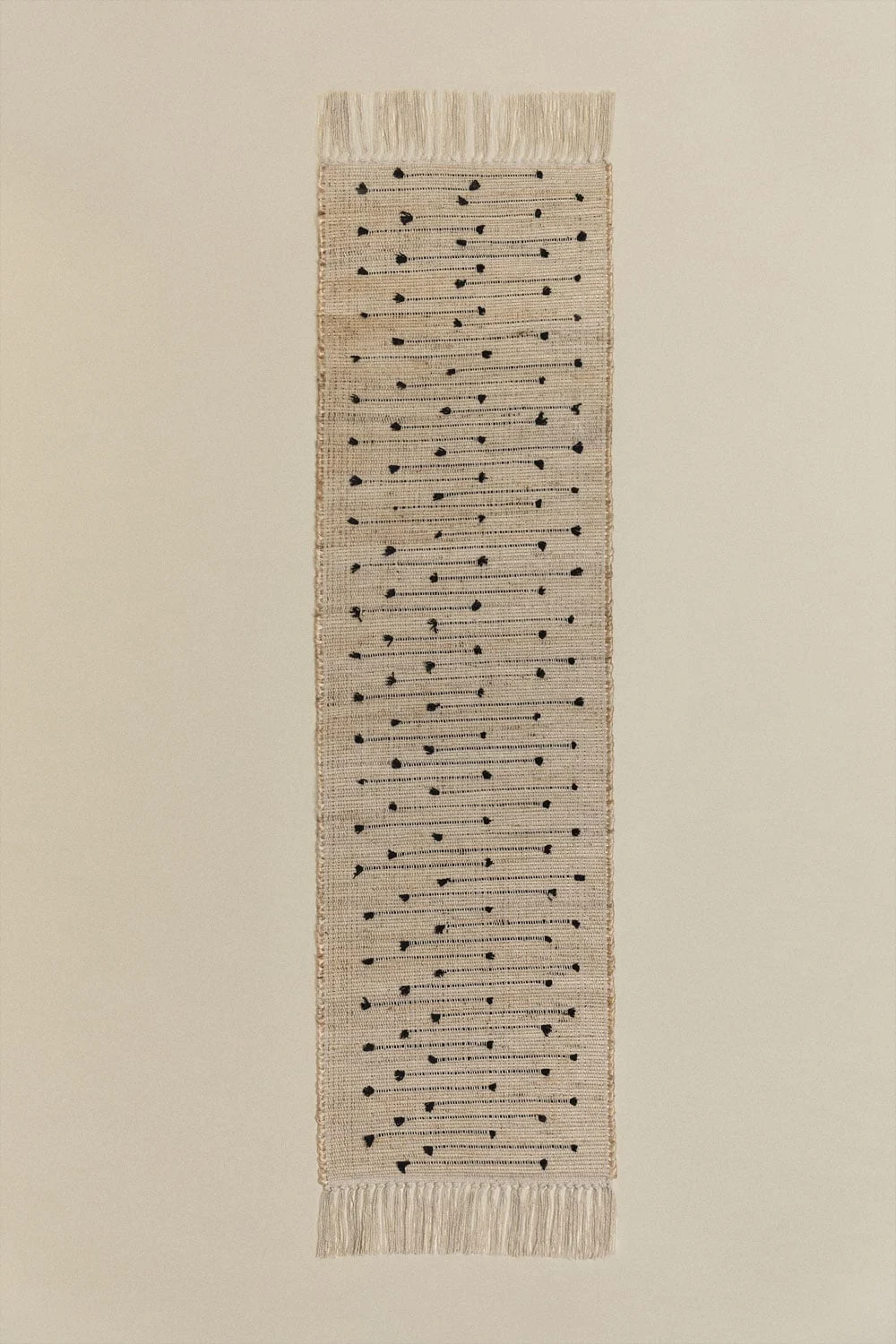 Tischläufer 45x170 cm aus Baumwolle und Jute Gozlan