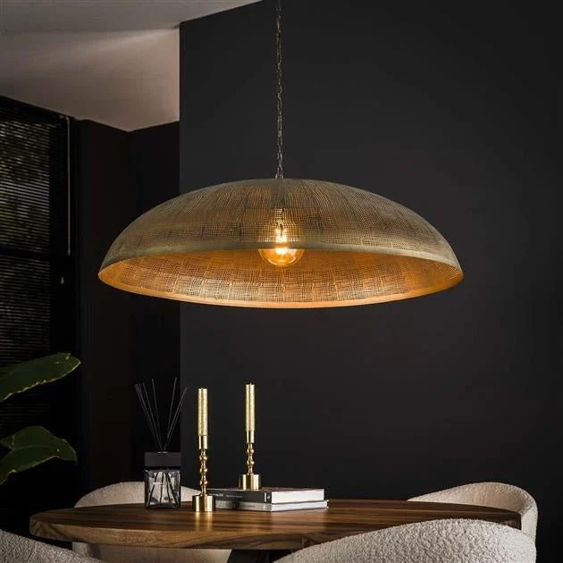 Runde Hängelampe Danique Ø90 cm Metall bronze