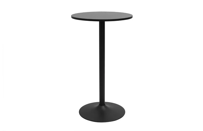 Hochwertiger runder Design-Hochtisch in Schwarz Ø60 cm CALISTA