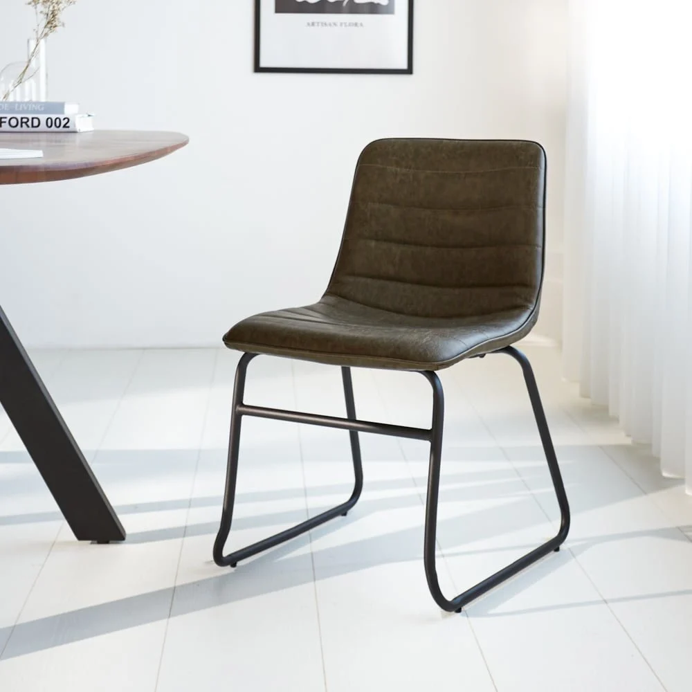 Industriell Esszimmerstuhl Green Mark – Kunstleder – Ohne Armlehnen