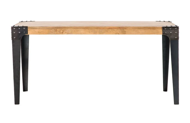 Industrieller Esstisch Stahl und Holz L160 MADISON