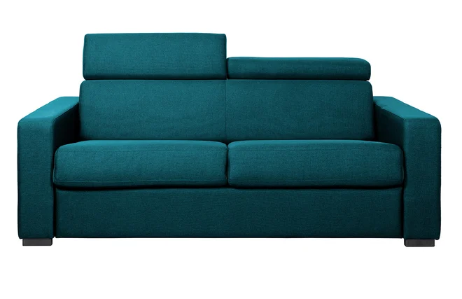 Klappsofa 3-Sitzer mit verstellbaren Kopfstützen blaugrün NORO